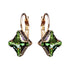 Серьги "Bizantijas Krusts (Peridot Scarabaeus Green)" с кристаллами Swarovski™